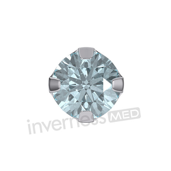 Inverness Med 173 Aquamarine Tiffany March - 3mm Stainless Steel