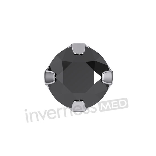 Inverness Med  57C Hematite Black classic setting - 4mm Stainless Steel