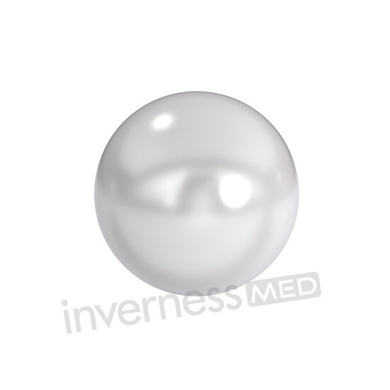 Inverness Med  587C Cream Pearl - 4mm Stainless Steel
