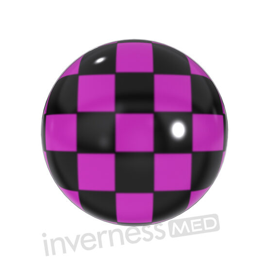 Inverness Med 602 C Button Style Pink Chess Board - 5mm Stainless Steel
