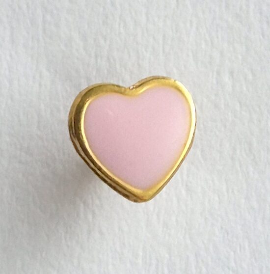sts Heart Pink Enamel  - 5mm