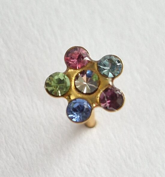 Flower Rainboiw - 5mm -24Kt Gold Plated