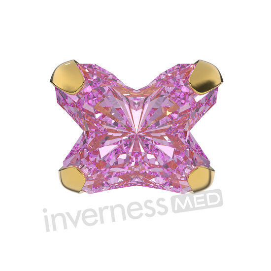 Inverness Med 896-10 BFLY Rose Butterfly - 4mm 24Kt Gold Plated
