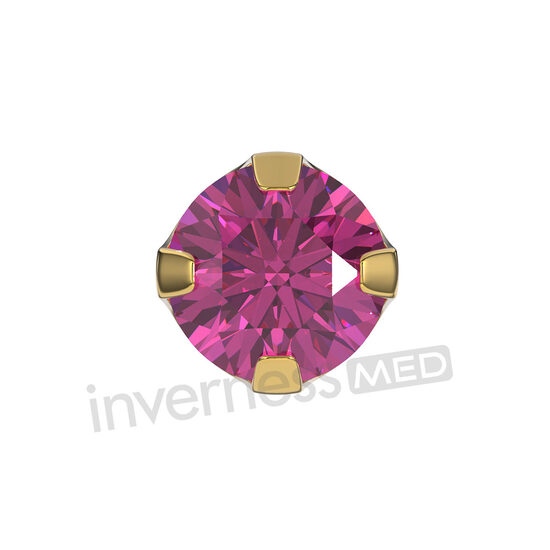 Inverness Med 90 Rose October classic setting - 3mm 24Kt Gold Plated